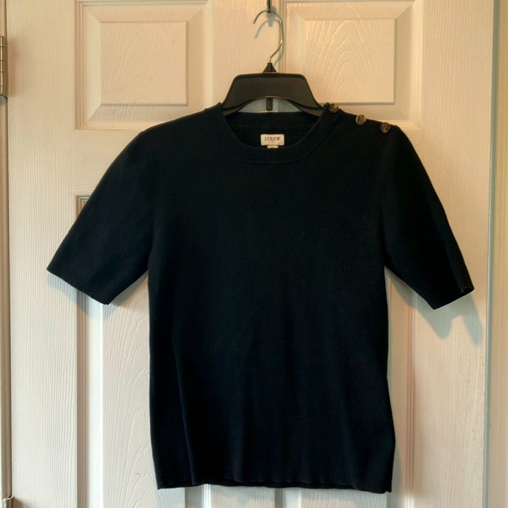 J. Crew Black Classic Crew Neck Sweater